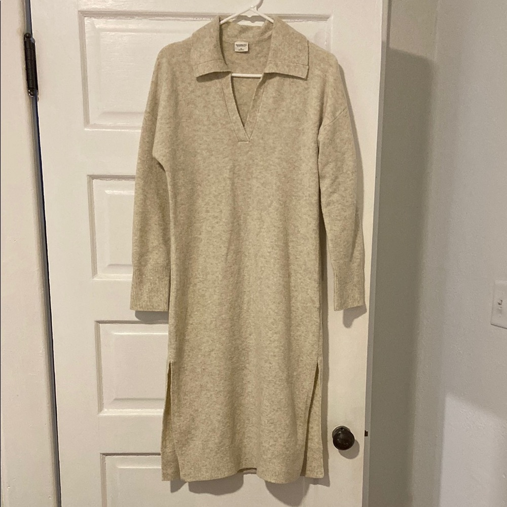 Abercrombie Cream Sweater Dress
